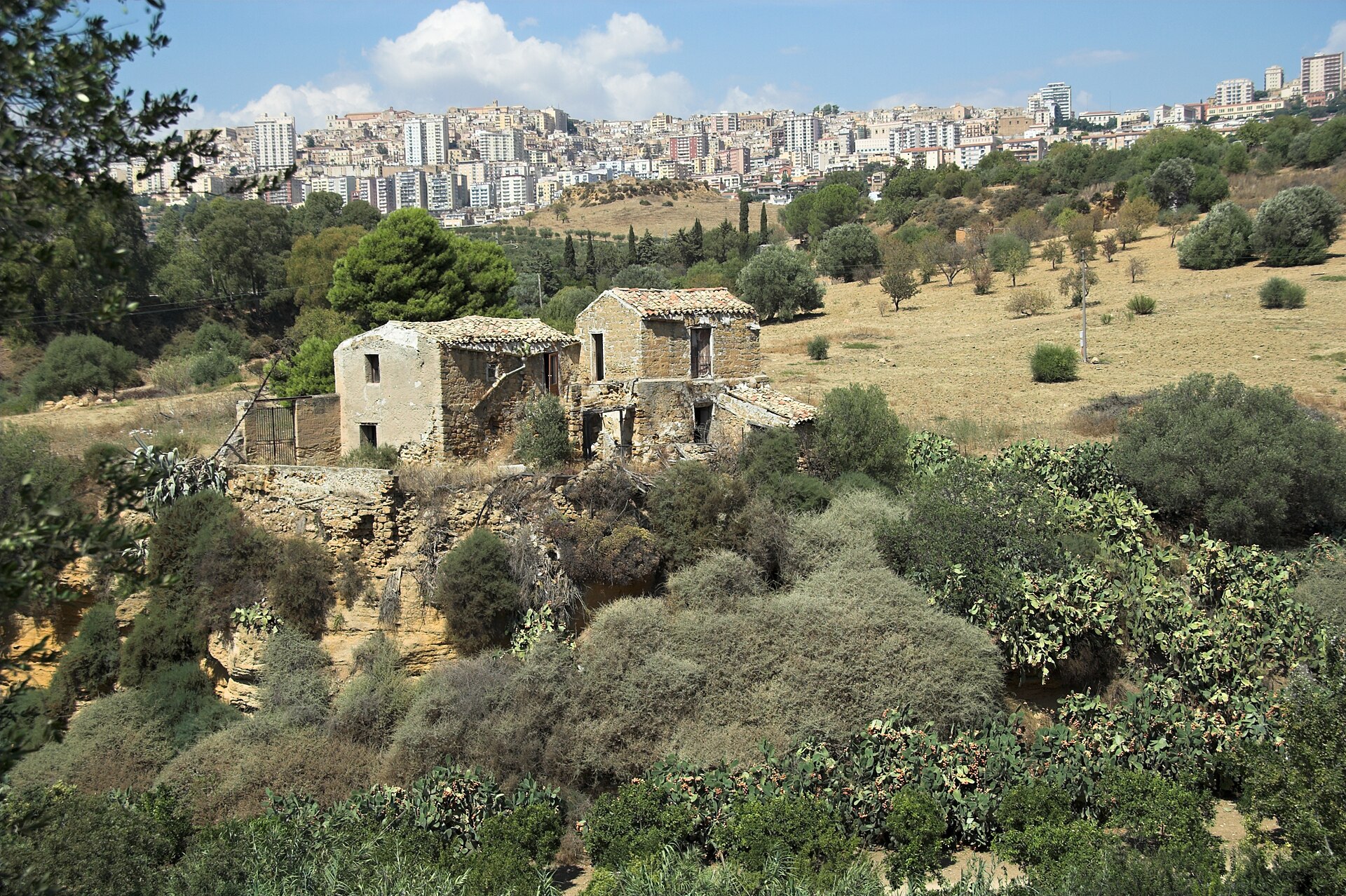 Il giardino della Kolymbethra nella depressione fra i templi